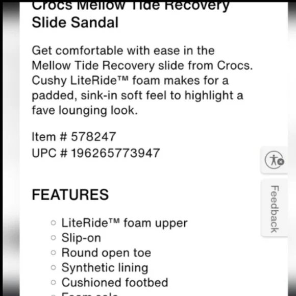 Crocs Recovery Sandal Mellow Tide Lime Green Neon Slide Slip Waterproof Women 9 - Picture 8 of 12